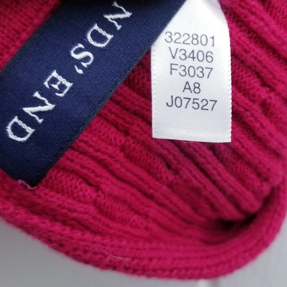 Lands End Knit Scarf Women Pink